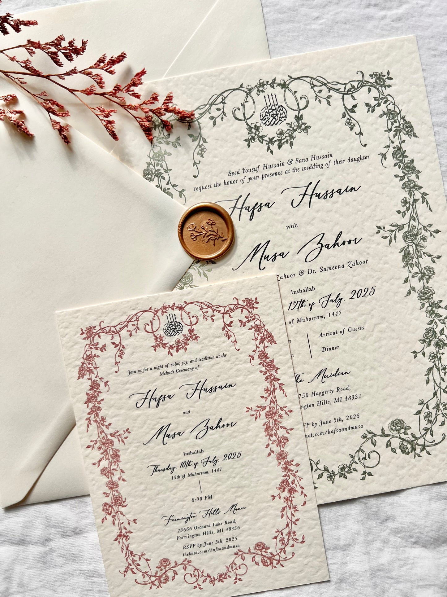 Mehndi Invitation - Hayat