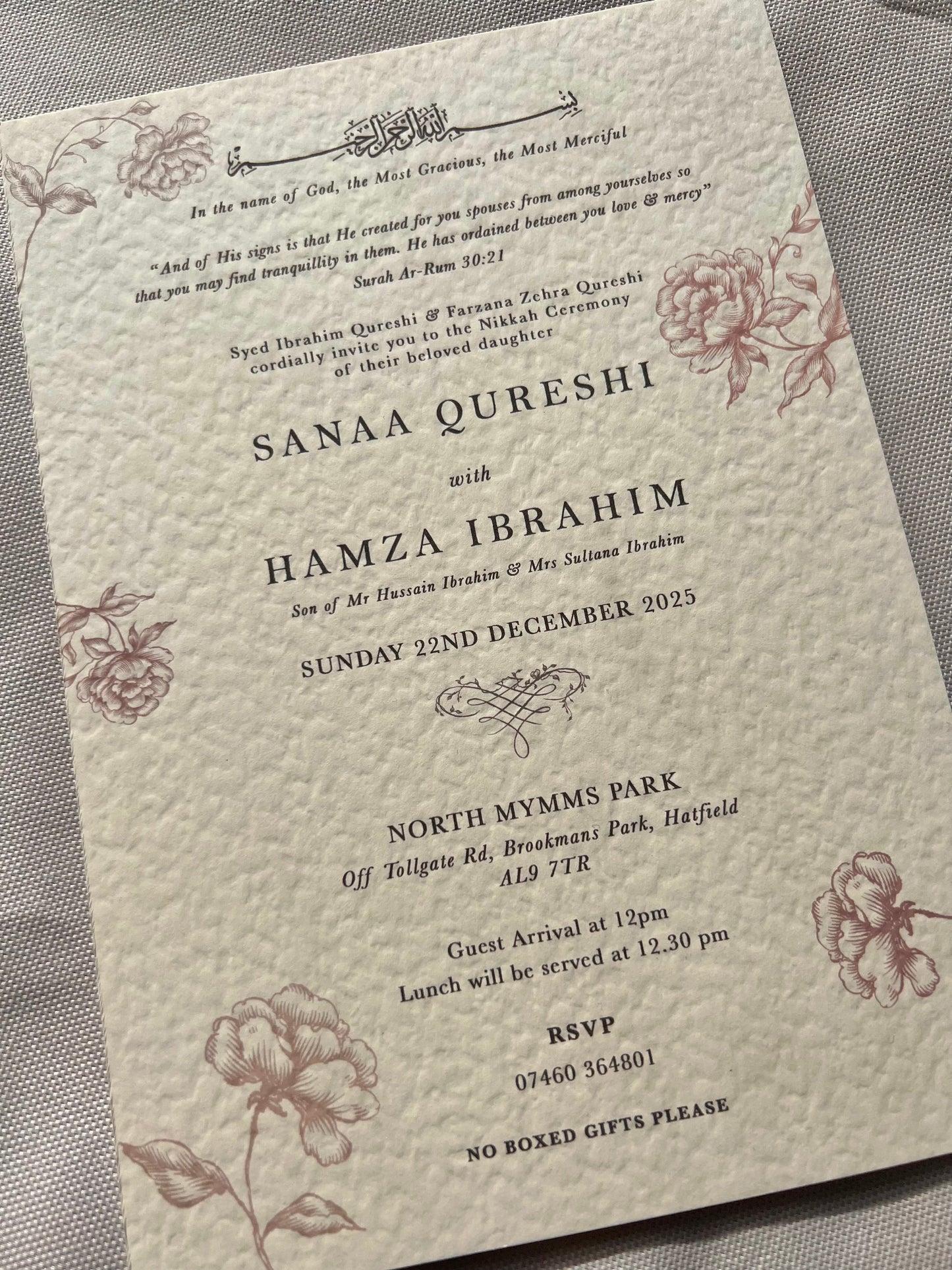 vintage Islamic wedding invitations design, floral Muslim wedding invitations, minimalist nikkah cards, floral Muslim wedding invite, traditional Arabic calligraphy invite, traditional Arabic calligraphy invitations, gold foil Muslim wedding cards