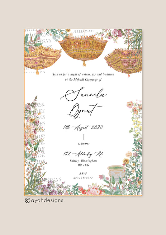 Mehndi Invitation - Ayman
