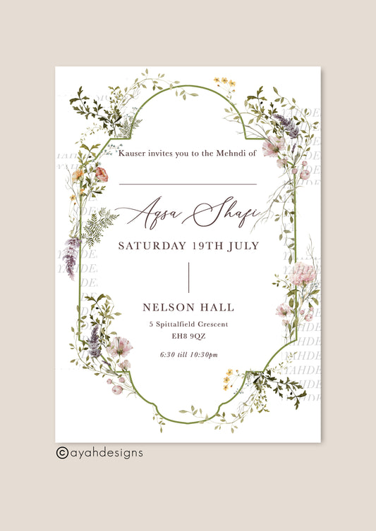 Mehndi Invitation - Sarah