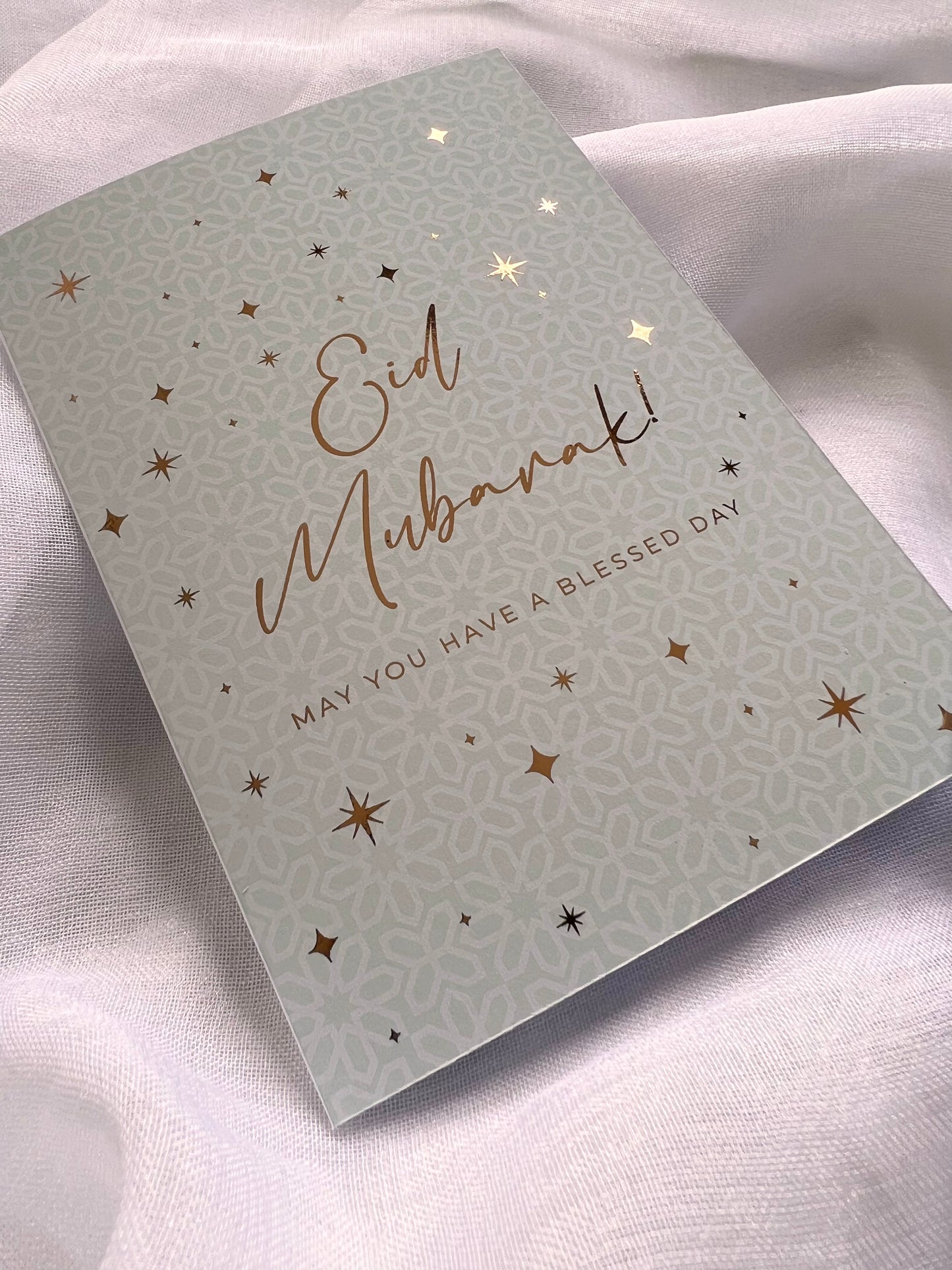 Luxury Sage Eid Cards - Foiled (Pack of 4)