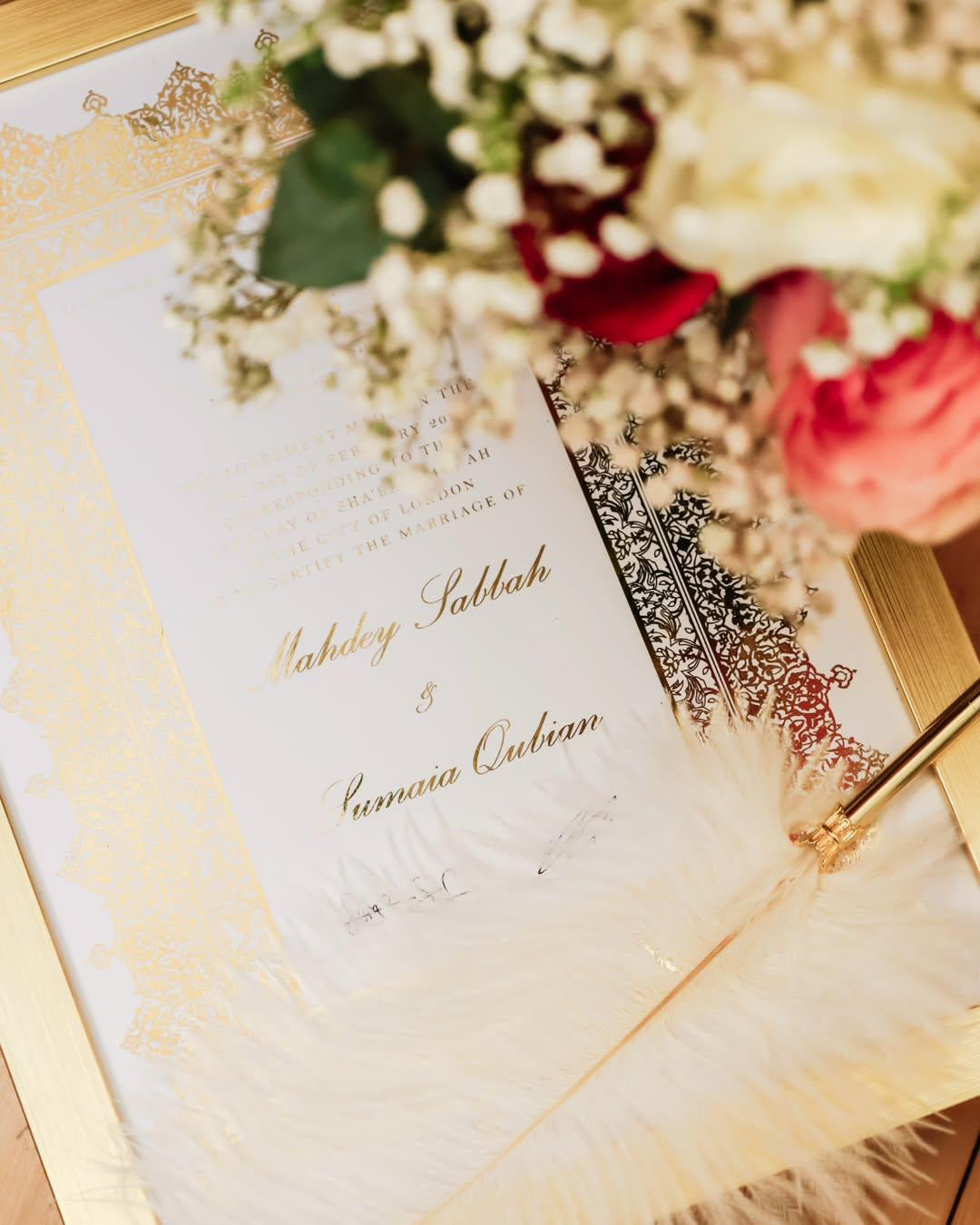 Personalised Luxury Nikkah Certificate - Afreen (Foiled)