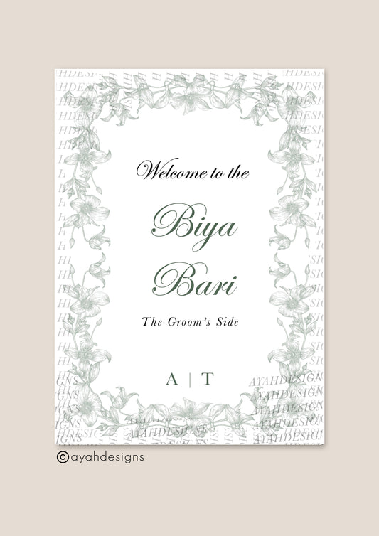 Biya Bari Welcome Sign - Hanifa