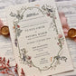 gold invite, gold calligraphy Islamic wedding invitation, floral Nikah invitation design, floral wedding invitation, personalised wedding invite, personalised wedding invitation, custom wedding, custom invitation, Walima invitation cards