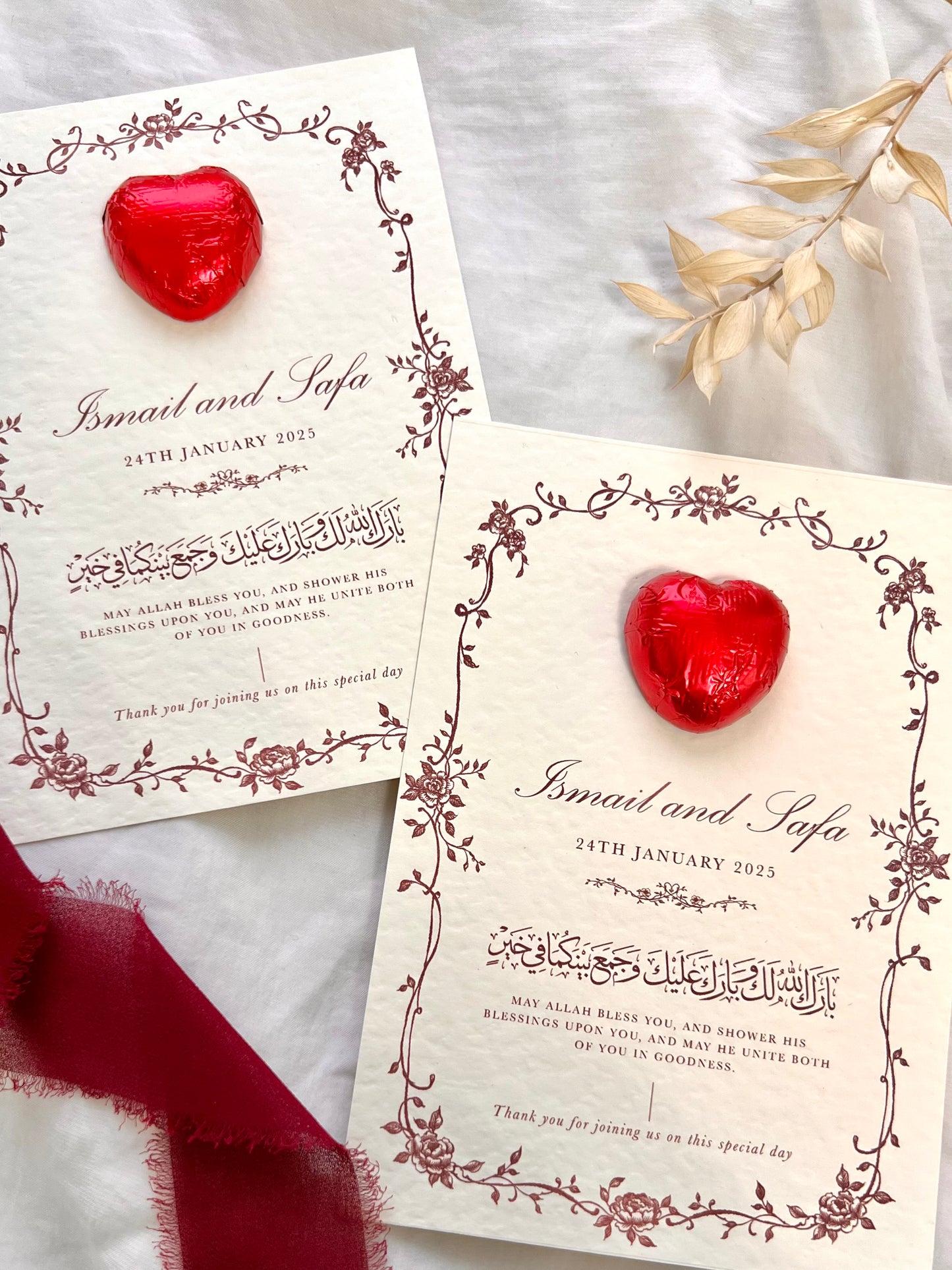 Nikkah favor, Turkish wedding favor, Asian wedding favour, Indian wedding favour, arab wedding gift, Arabic wedding favor, Muslim wedding gift, nikkah gift, luxury chocolate gifts, elegant wedding favour, nikkah nama, kateb kitab favour, Islamic wedding favours , Muslim wedding favours , Gold Foiled Chocolate Hearts Token Favours on Premium Textured Card, 25x Personalised chocolate wedding Favours, Walima Favours, Mendhi Favours, Eid Favours, Umrah, Nikkah Favours
