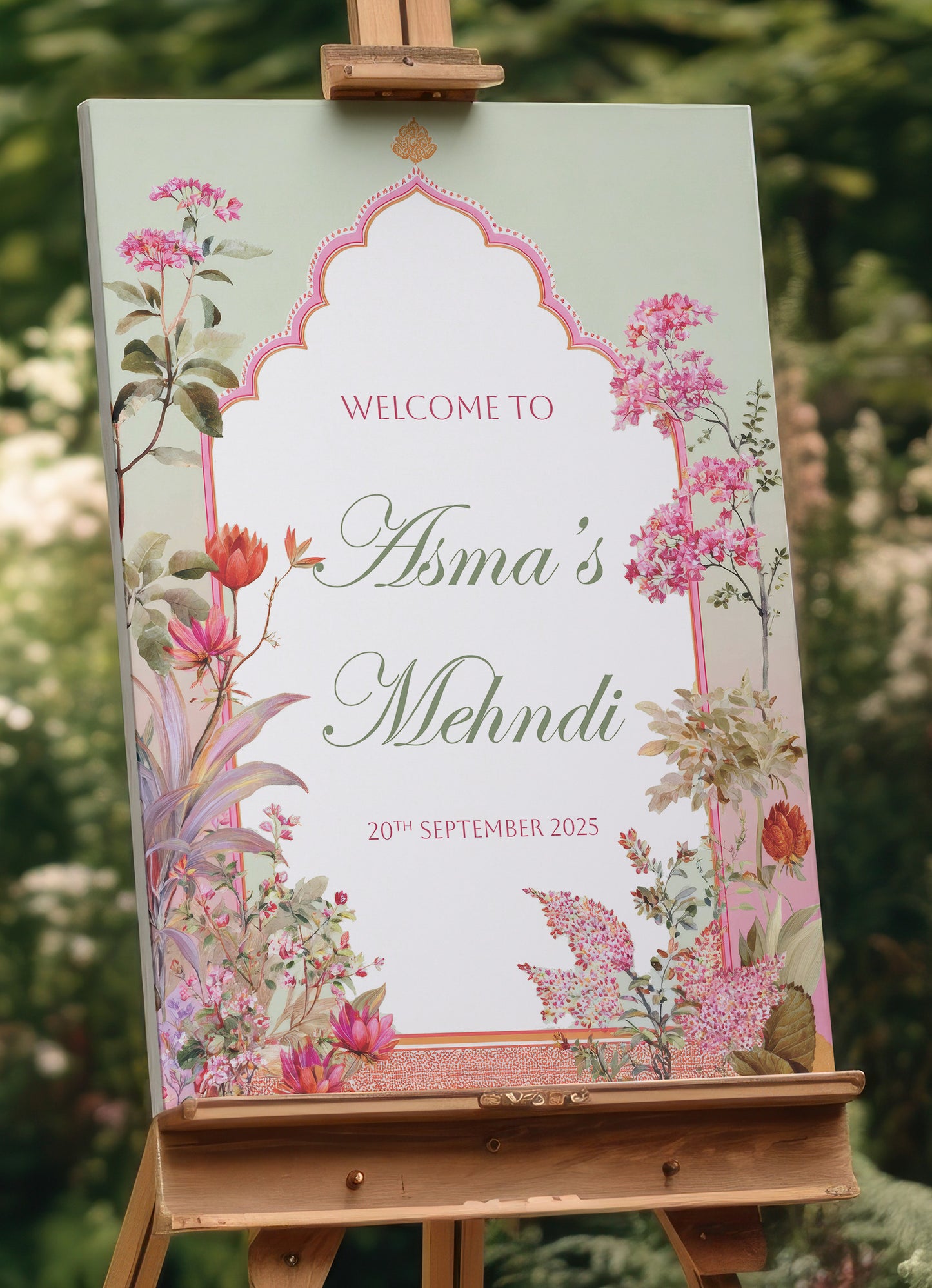 Mehndi Welcome Sign - Regal