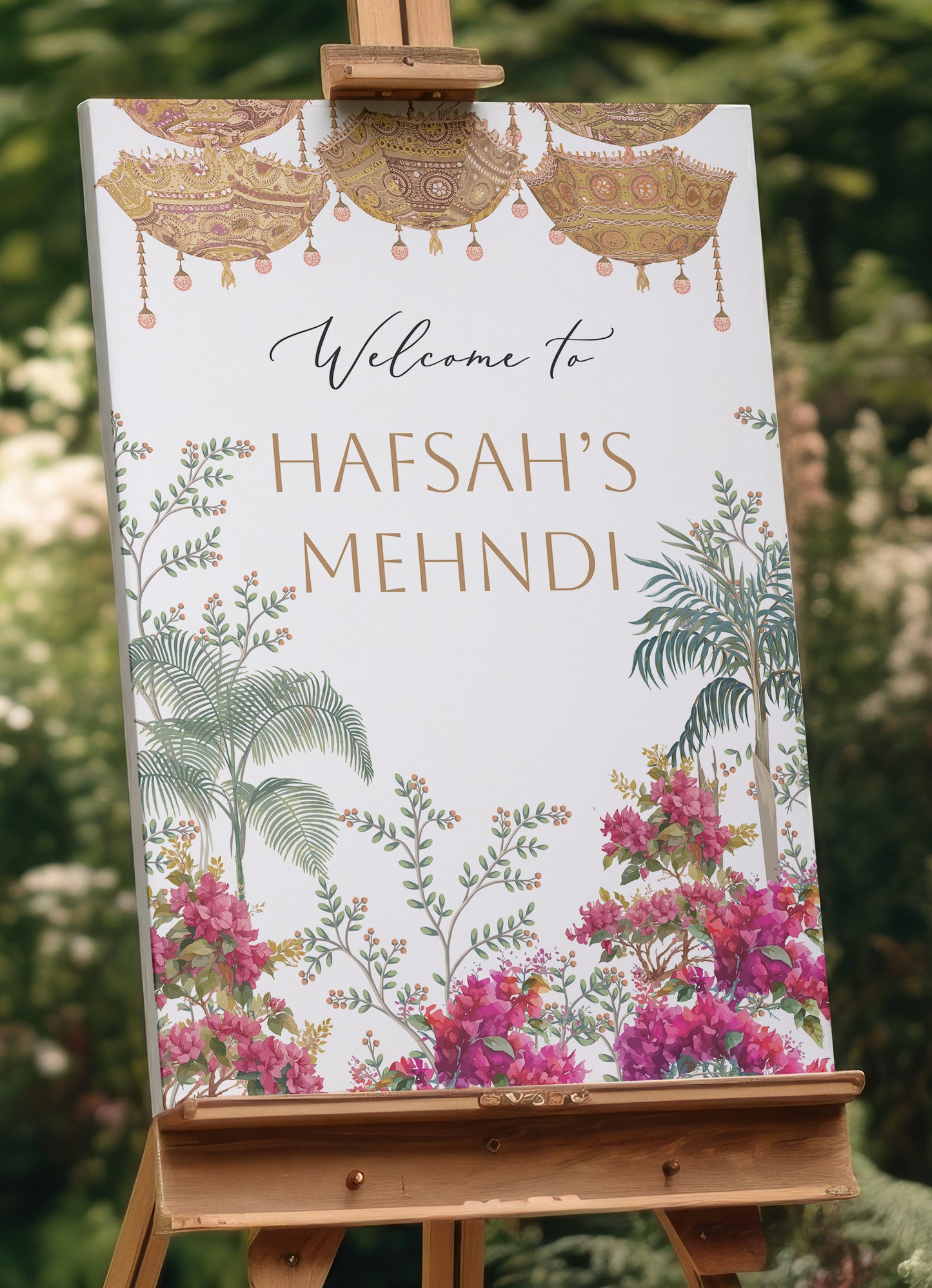 Mehndi Welcome Sign - Hiba