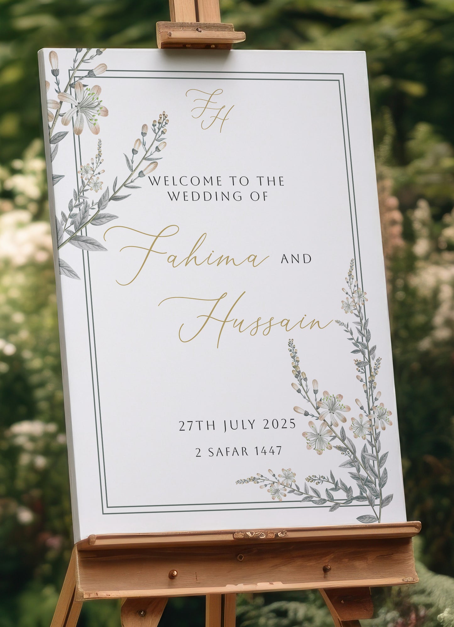 Walima Welcome Sign - Amina