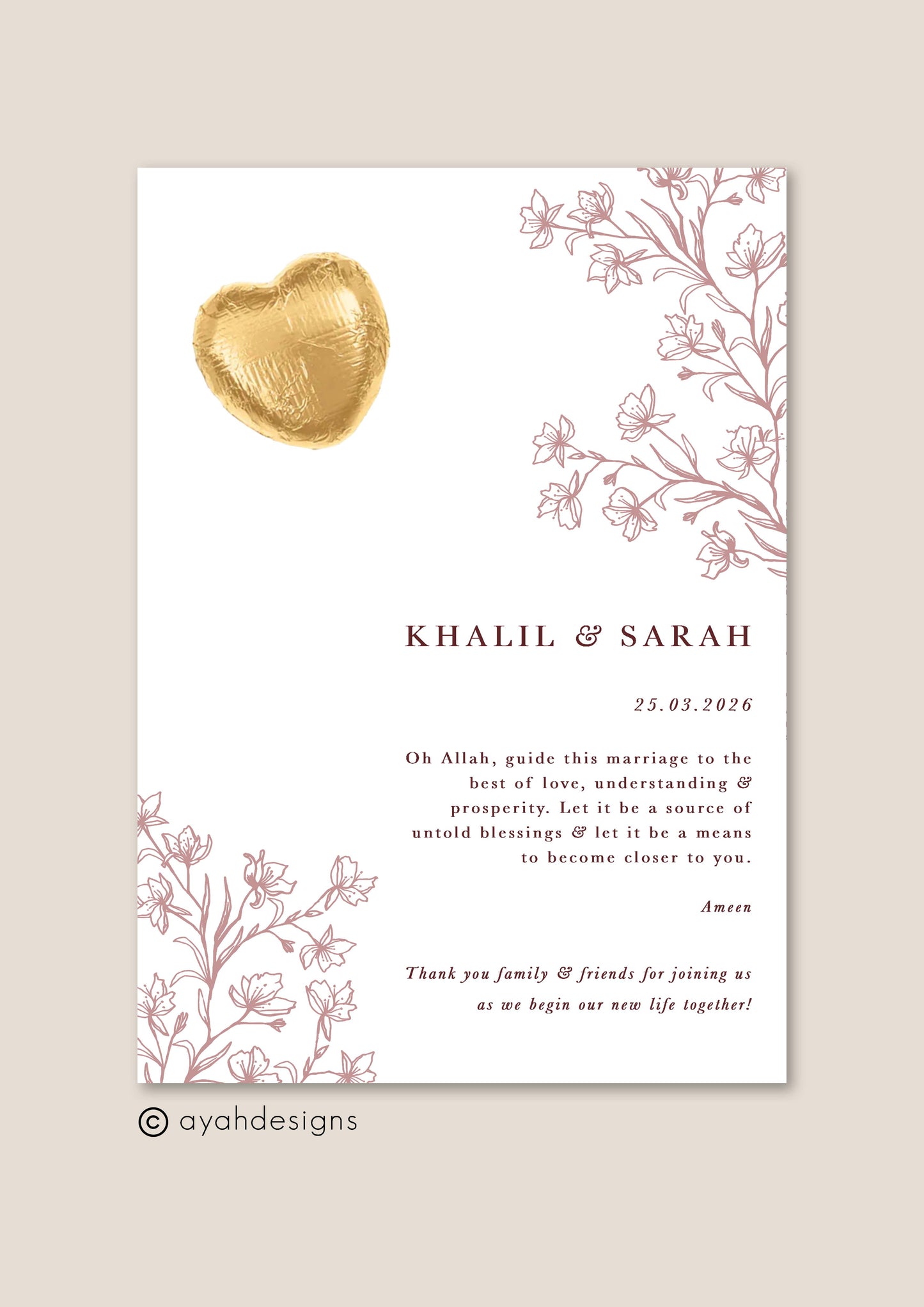 Wedding Favour - Maya