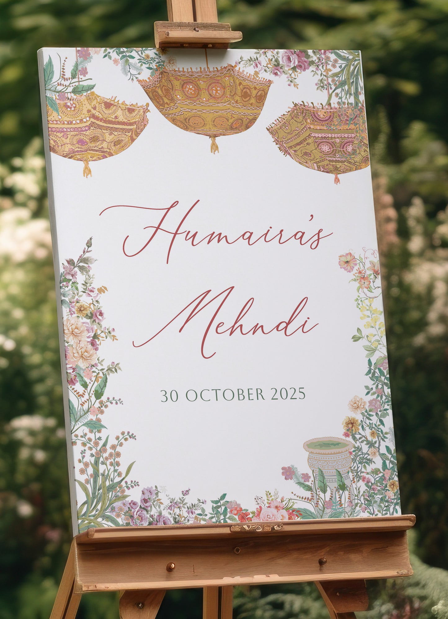 Mehndi Welcome Sign - Yasmin