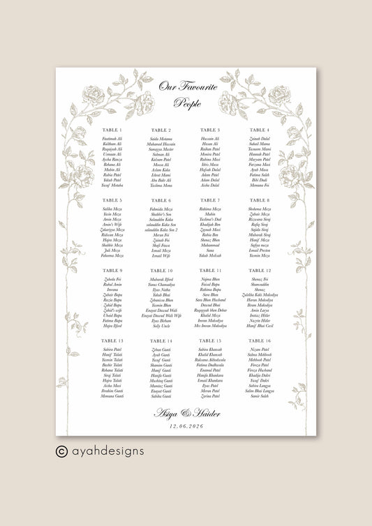 Seating Chart - Lina