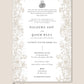 gold invite, gold calligraphy Islamic wedding invitation, floral Nikah invitation design, floral wedding invitation, personalised wedding invite, personalised wedding invitation, custom wedding, custom invitation, Walima invitation cards