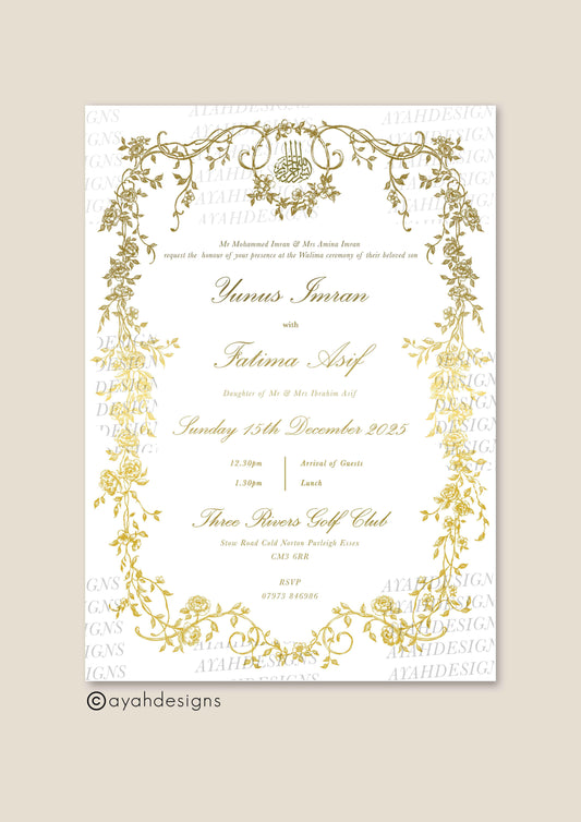 Wedding Invitation - Hayat (Foiled)